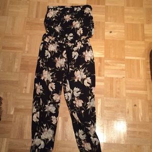 ROMPER - beautiful long pant + tube top floral